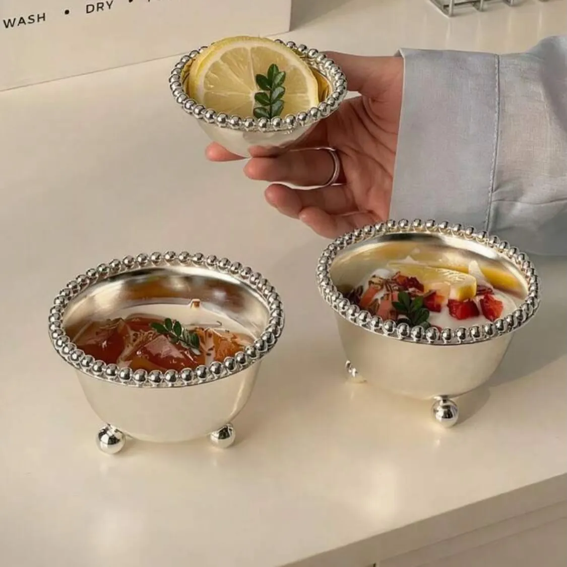 Golden Palm Tree Bowl Set