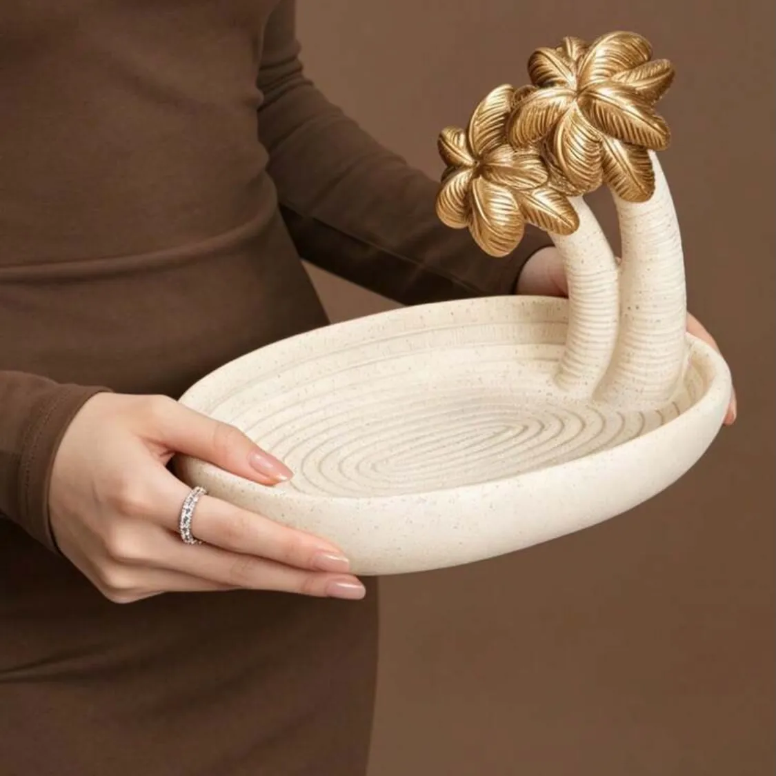 Golden Palm Tree Bowl Set