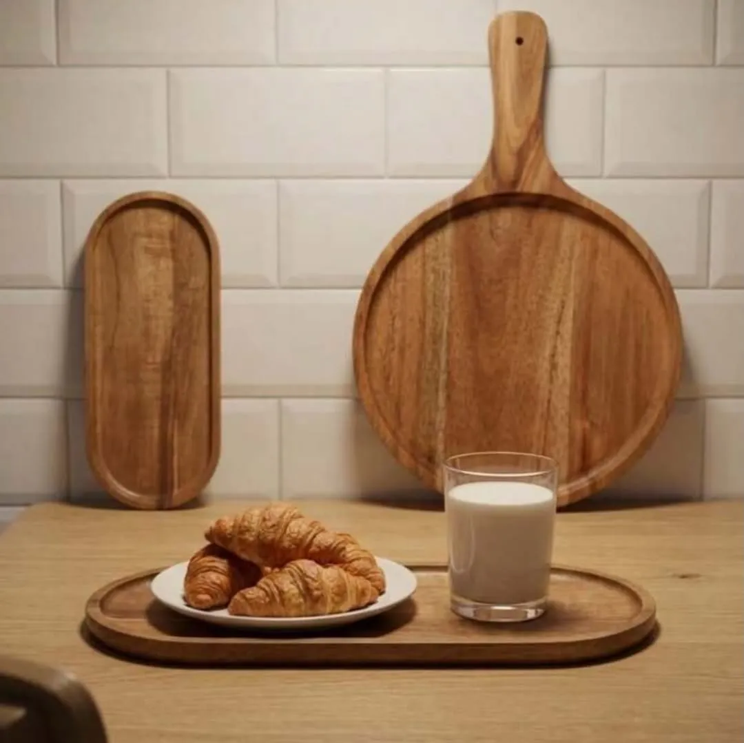 Wooden Cheese Board and Knife Set