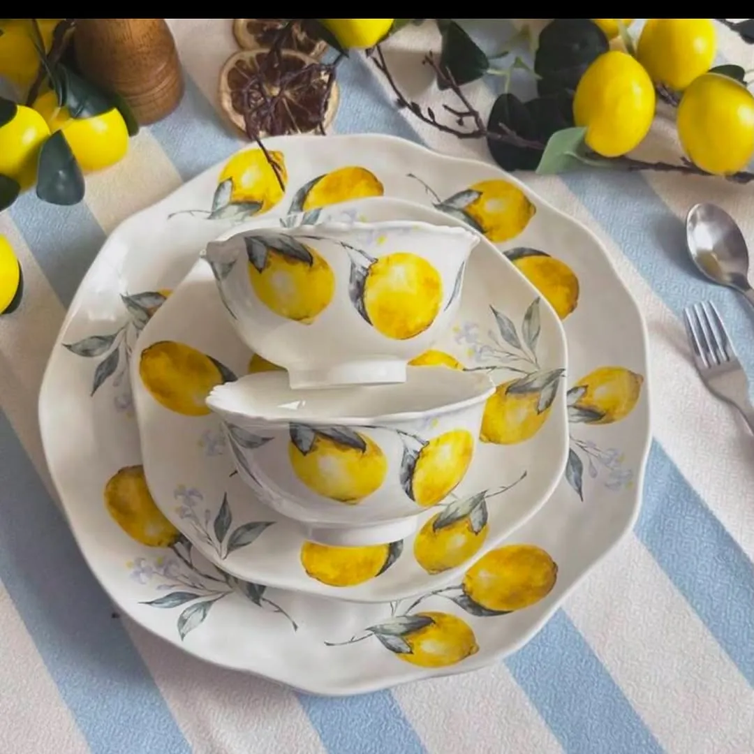 Decorative Lemon-Shaped Plate