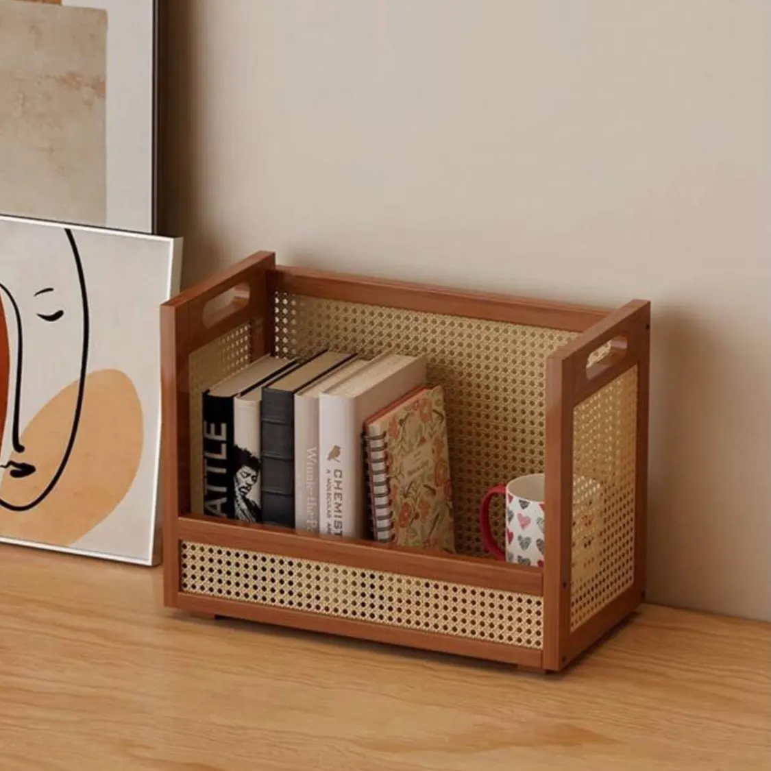 Wooden Kitchen Shelf with Acrylic Supports