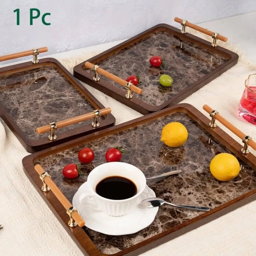 Bamboo Serving Trays Set