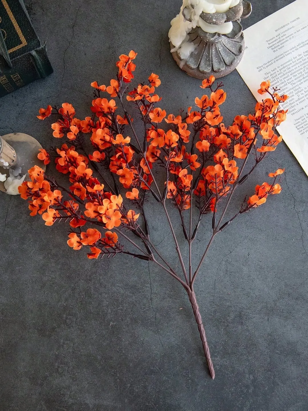 Decorative Vase with Pomegranate Branches