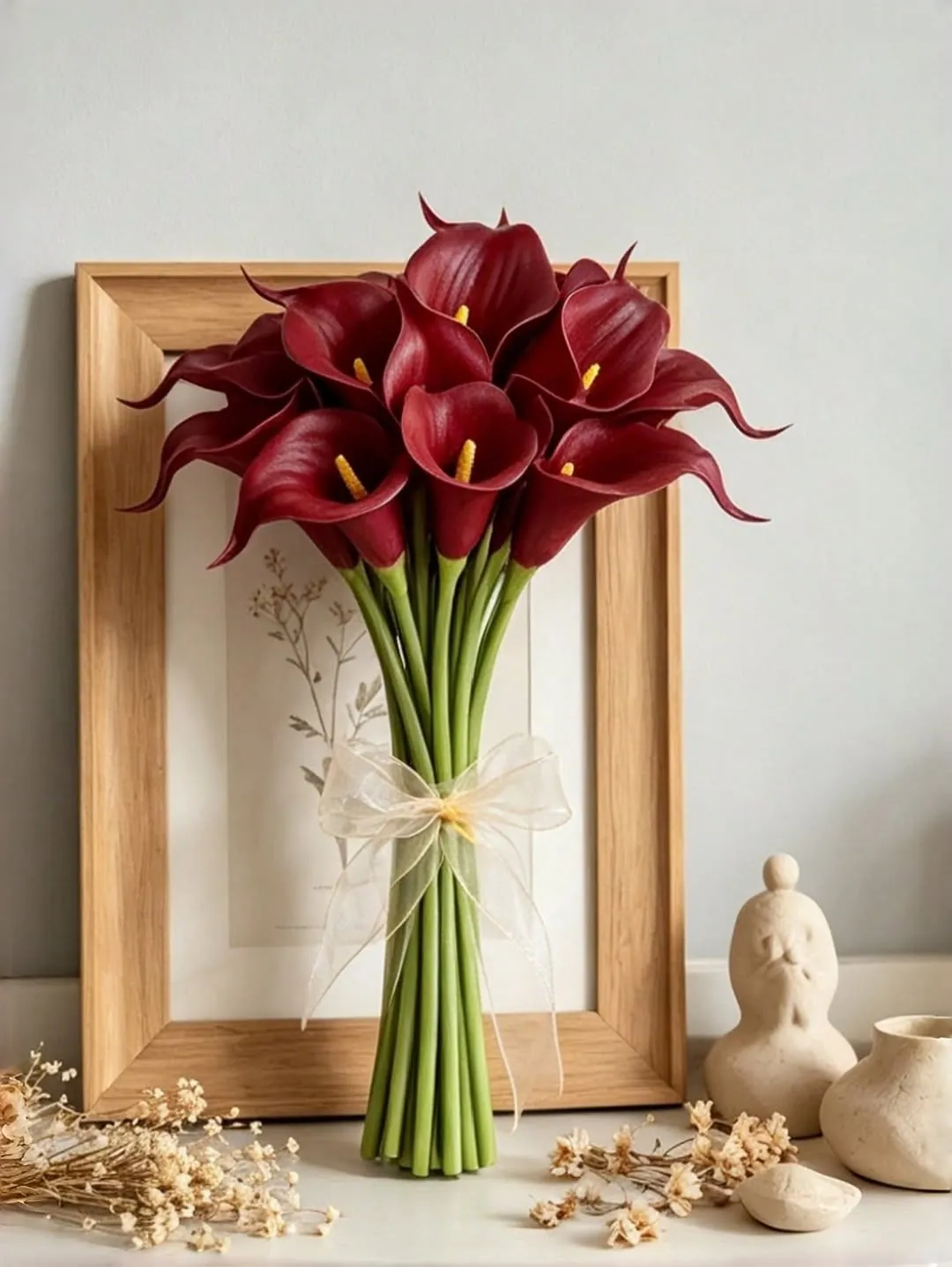 Decorative Vase with Pomegranate Branches