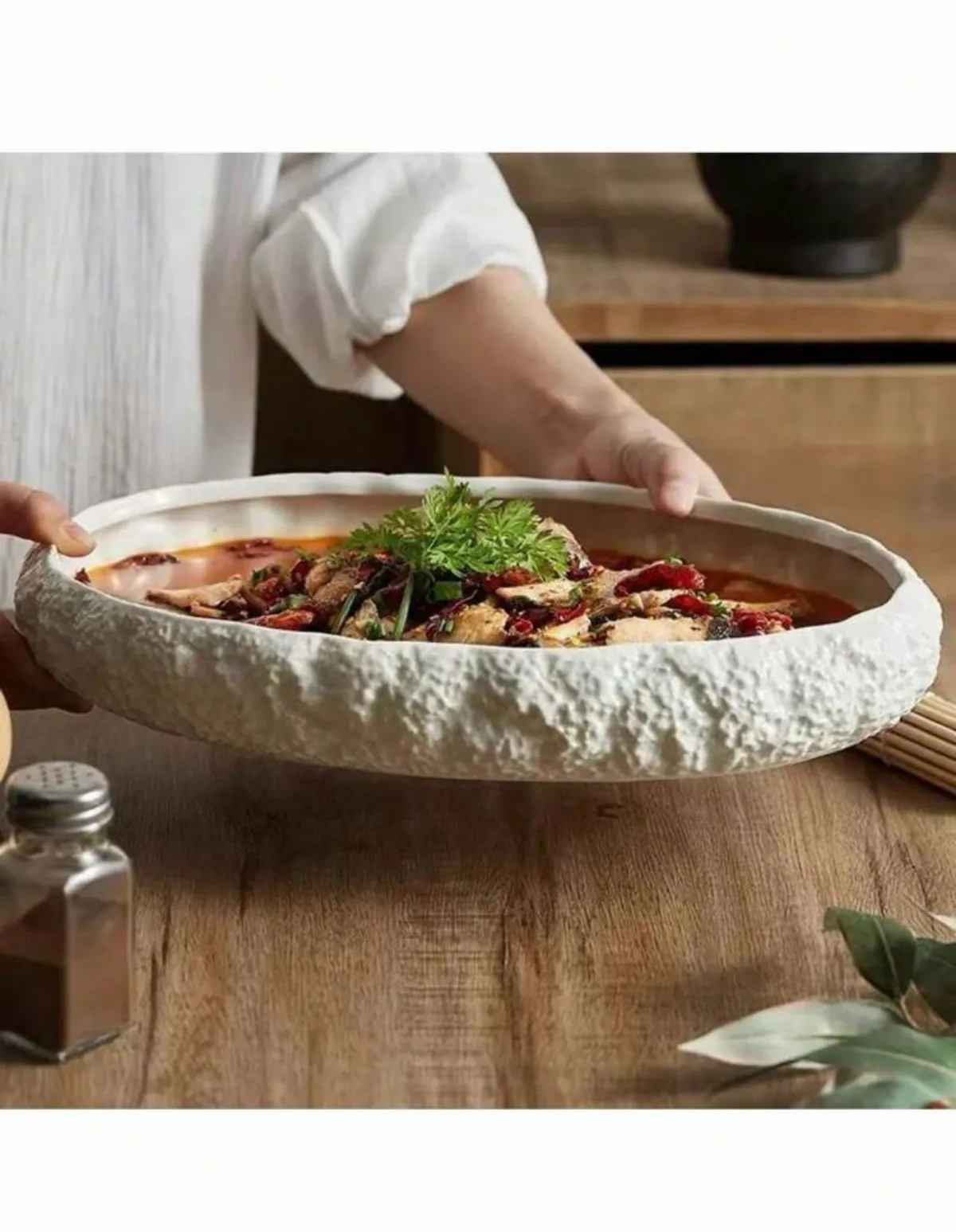 Decorative Ceramic Serving Bowl