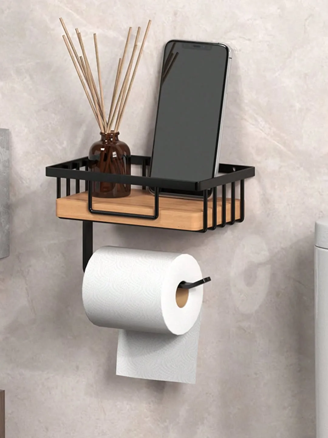 Wooden Rope Toilet Paper Holder