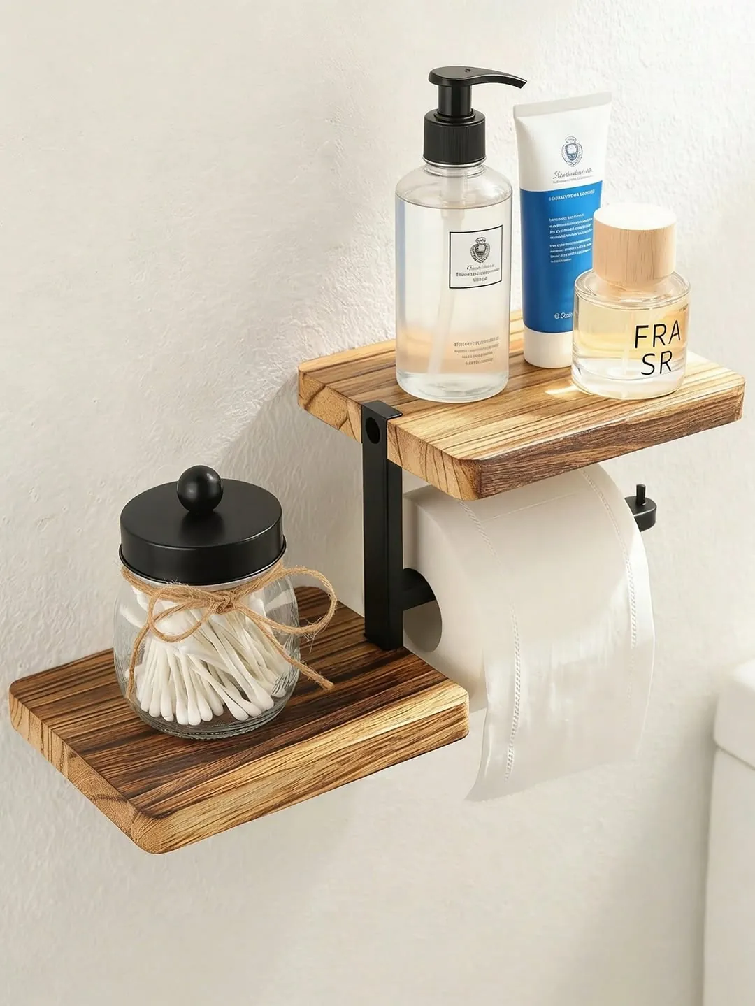 Wooden Rope Toilet Paper Holder