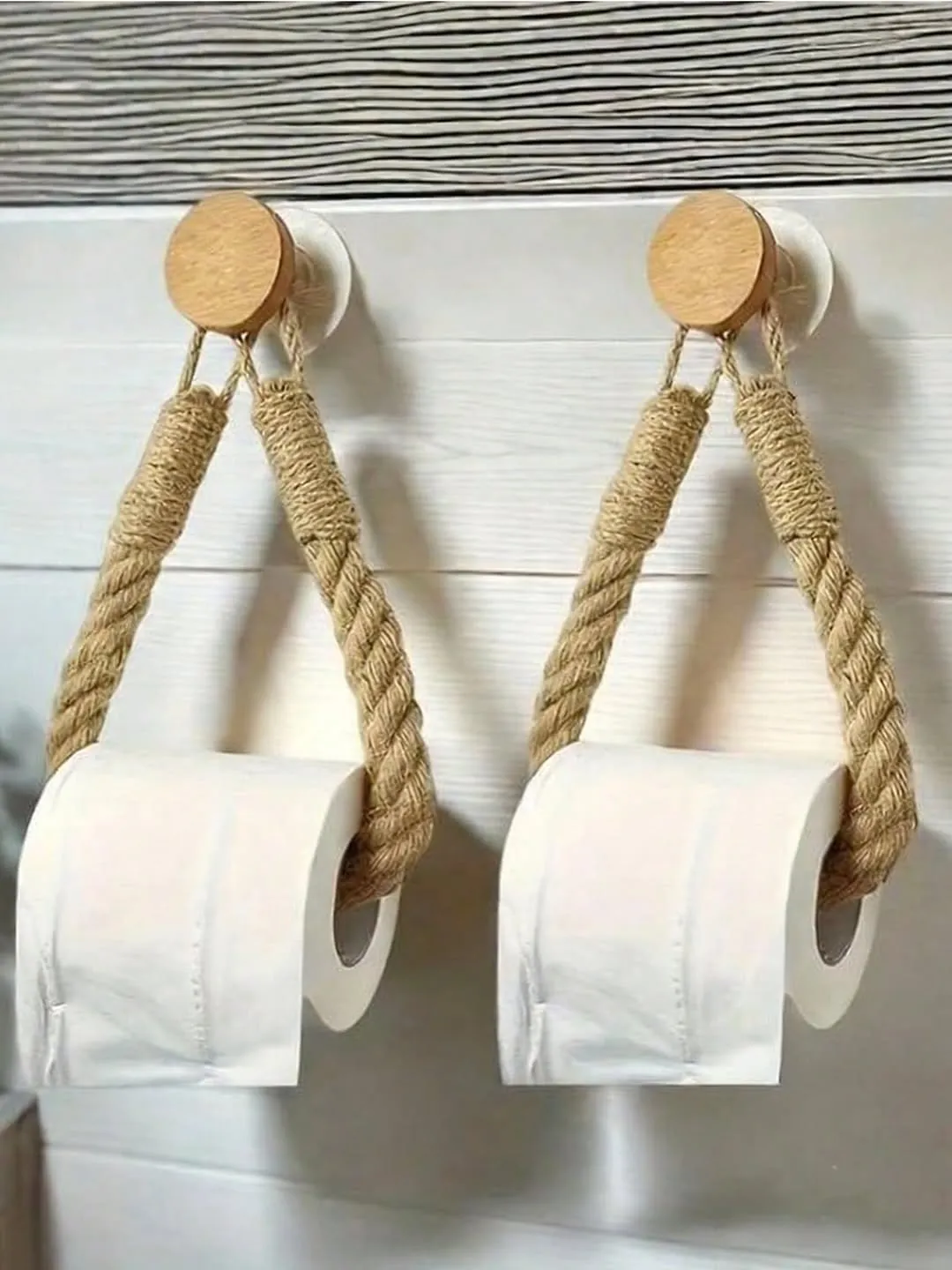 Wooden Rope Toilet Paper Holder