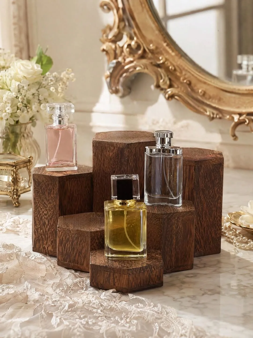 Wooden Perfume Display Stand