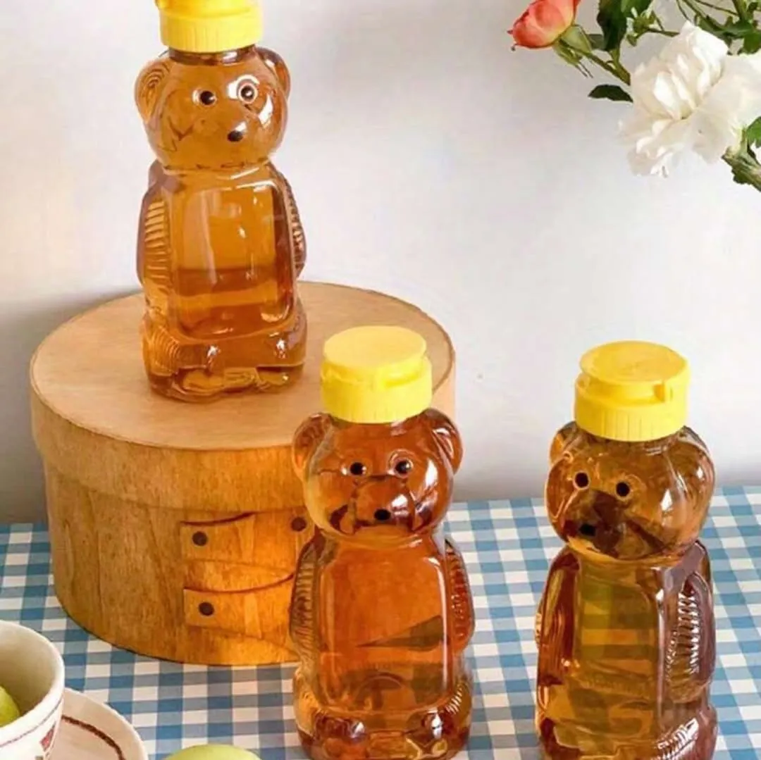 Honey Jar with Wooden Stand and Dipper