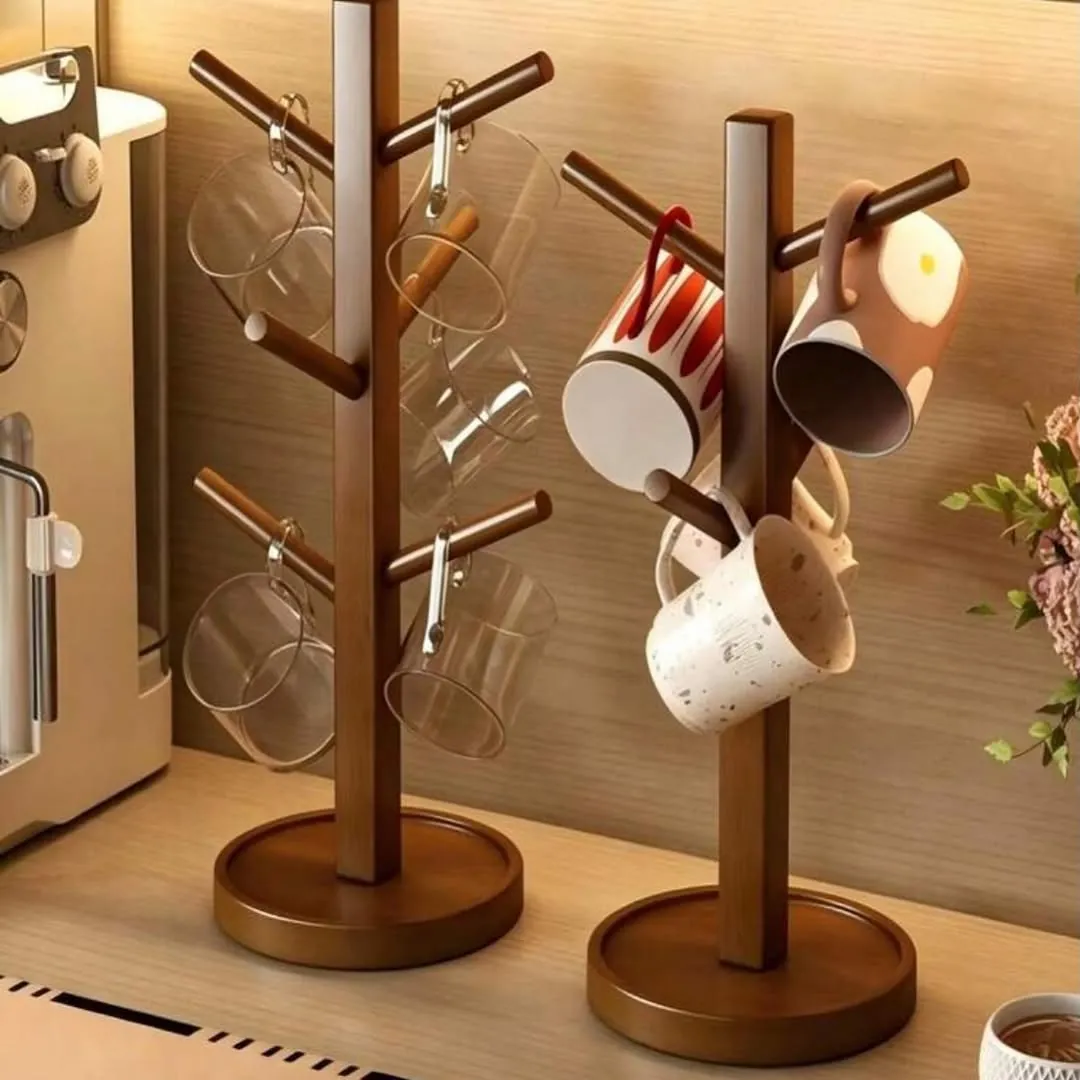 Gold Coffee Cup and Saucer Holder