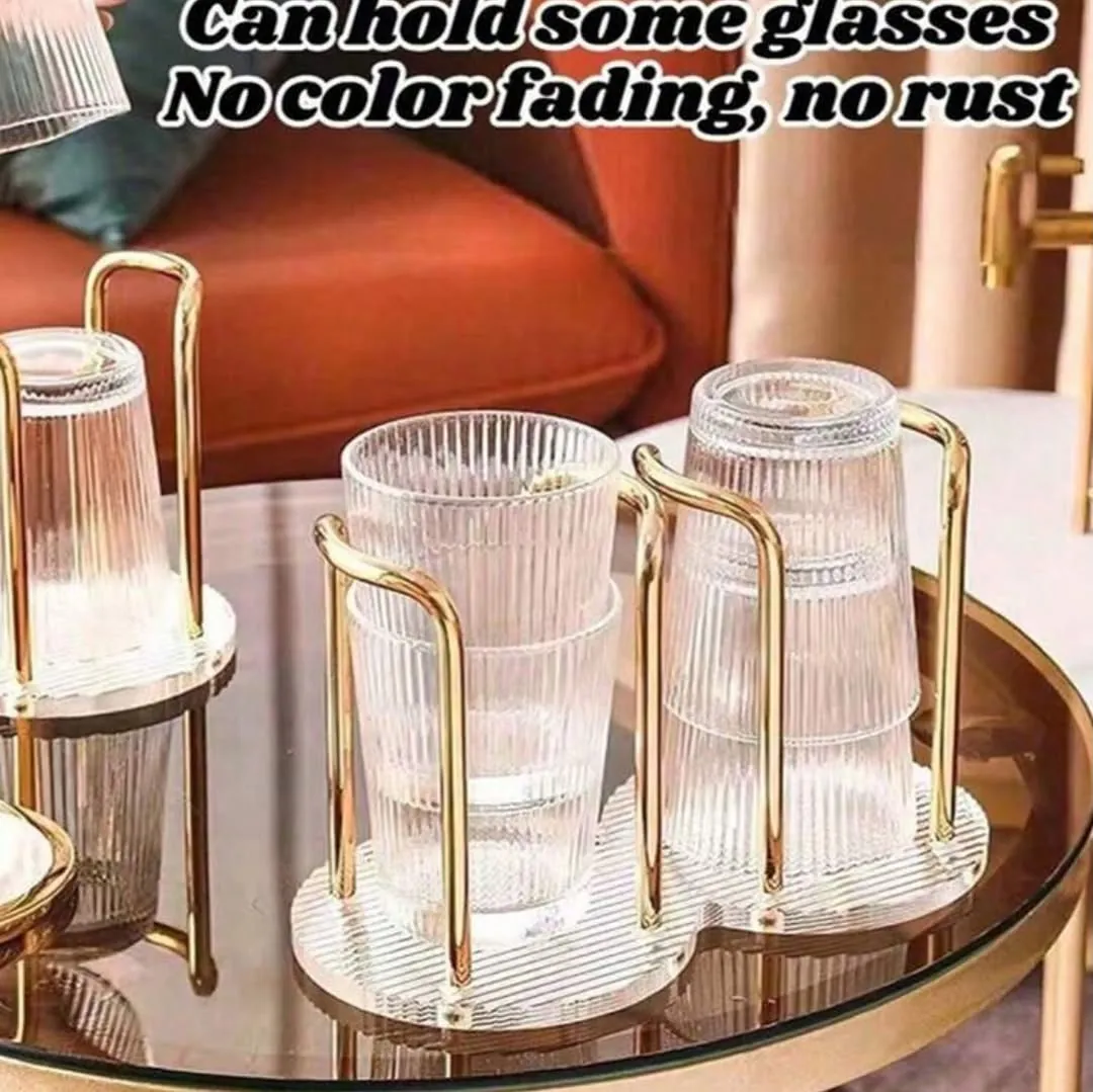 Gold Coffee Cup and Saucer Holder