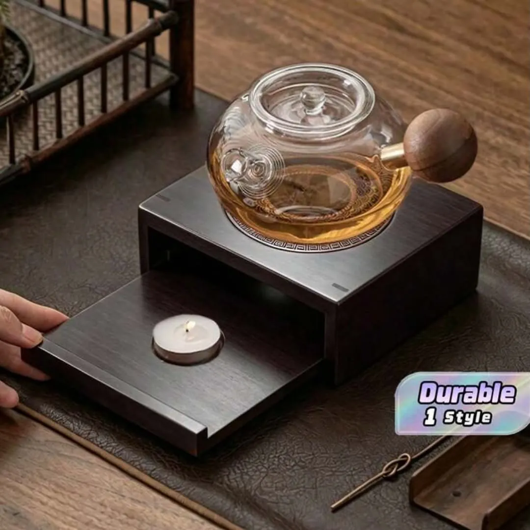 Glass Teapot with Warming Stand