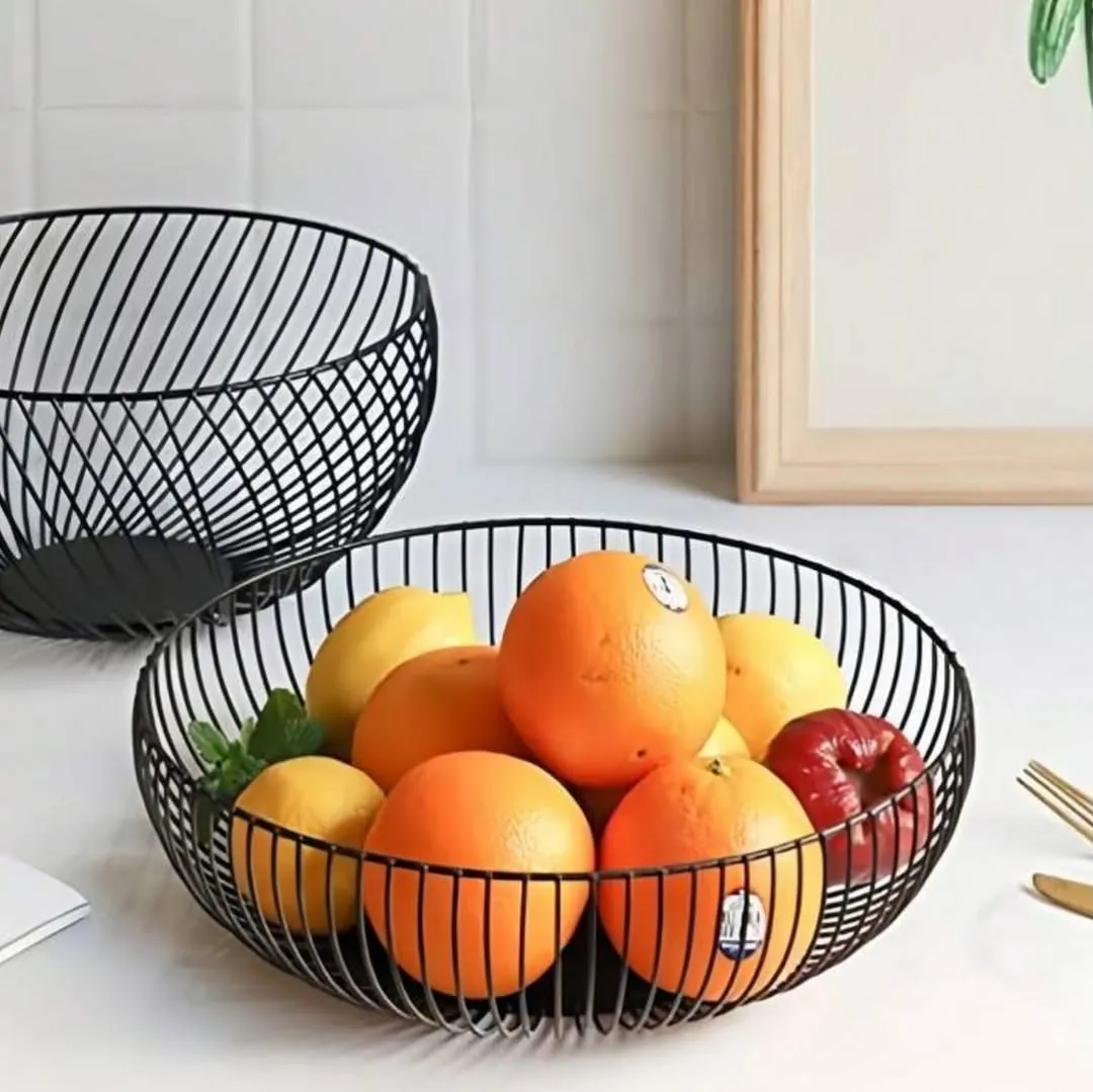 Decorative Metal Fruit Bowl