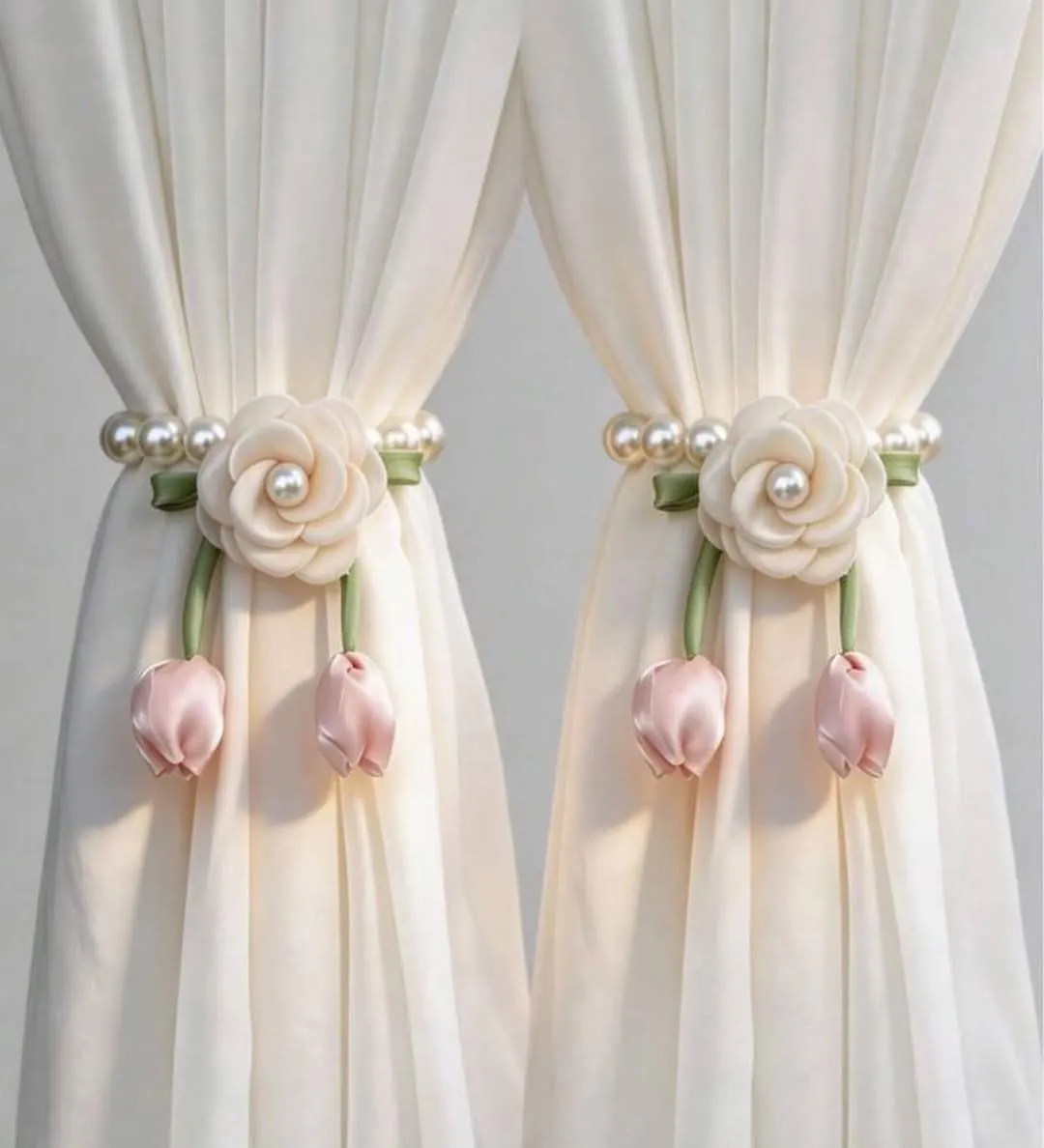 Decorative Floral Curtain Tiebacks