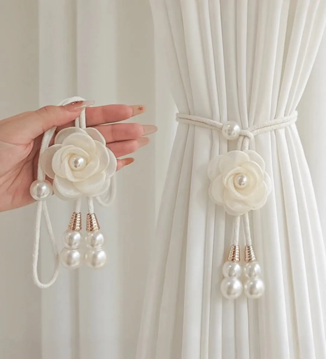 Decorative Floral Curtain Tiebacks