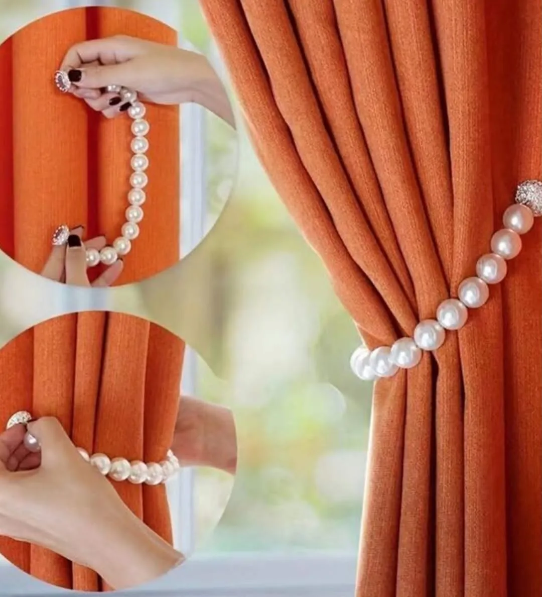 Decorative Floral Curtain Tiebacks