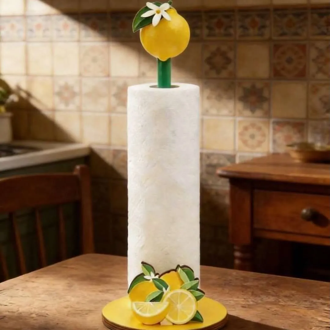 Paper Towel Holder with Flower Vase