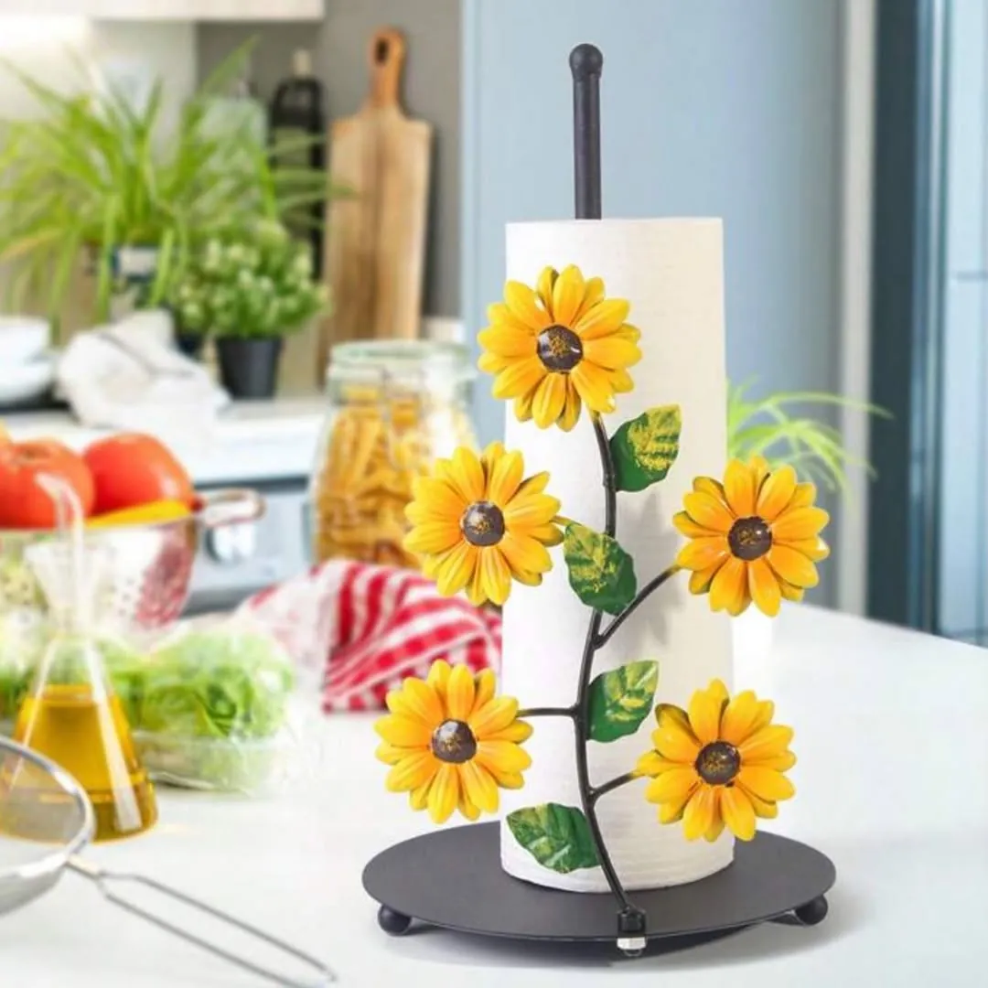 Paper Towel Holder with Flower Vase