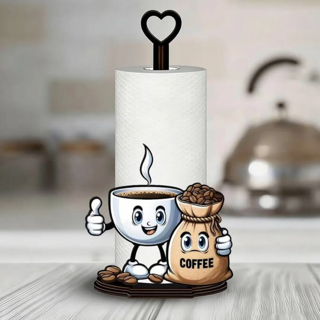 Paper Towel Holder with Flower Vase