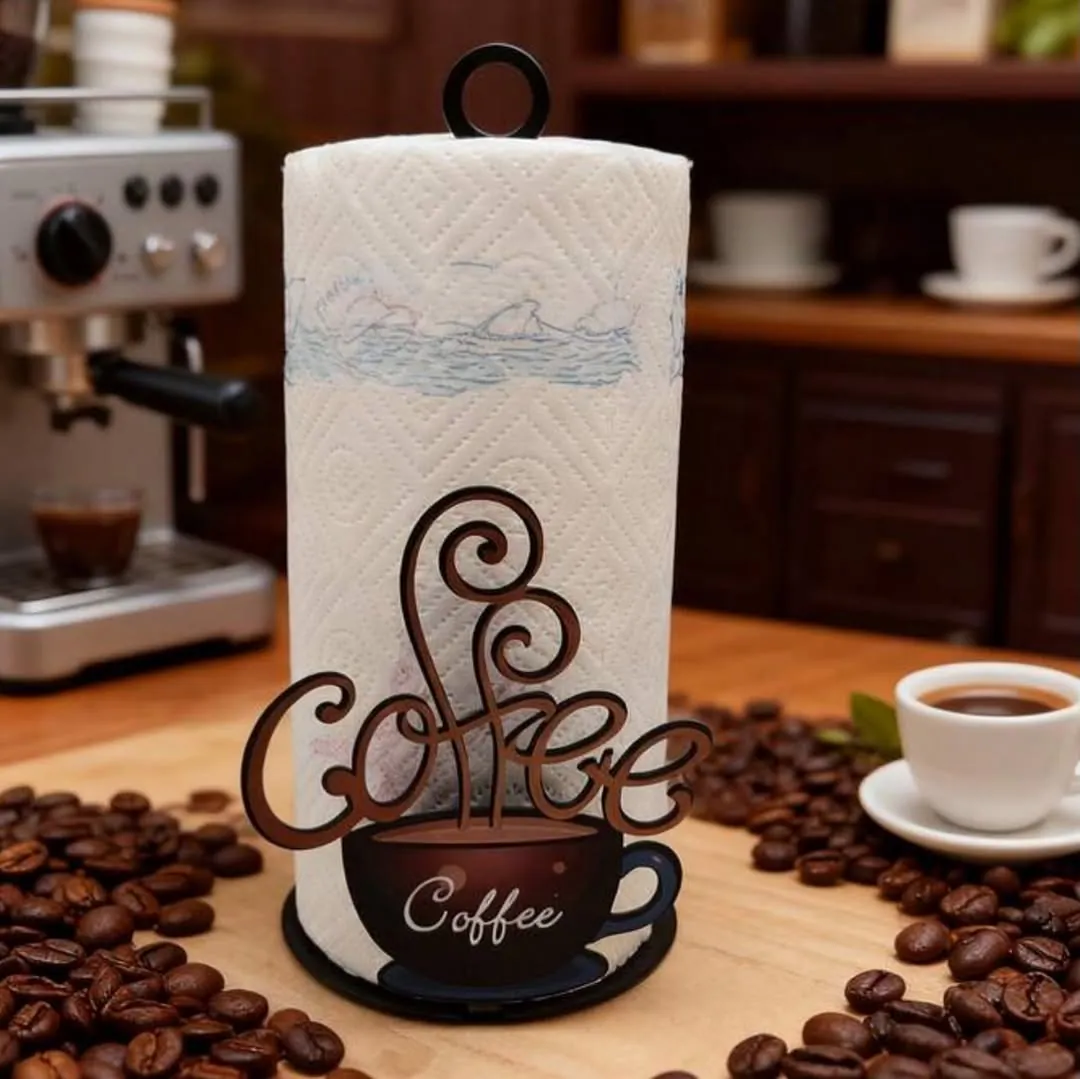 Paper Towel Holder with Flower Vase