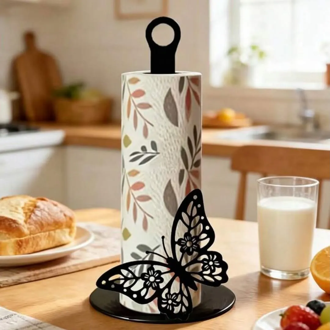 Paper Towel Holder with Flower Vase