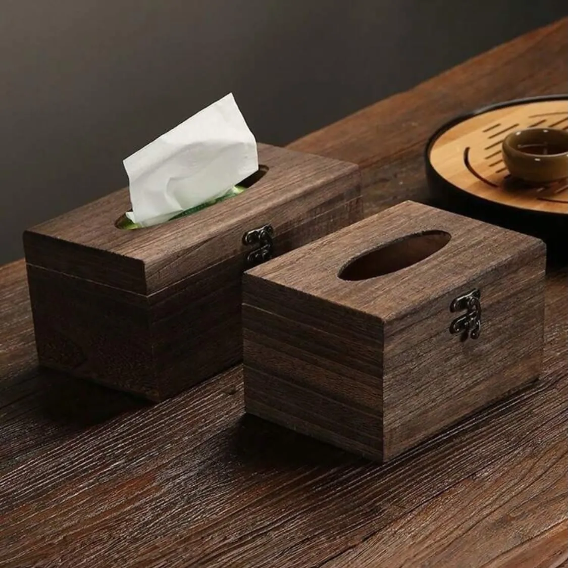 Wooden Tissue Box