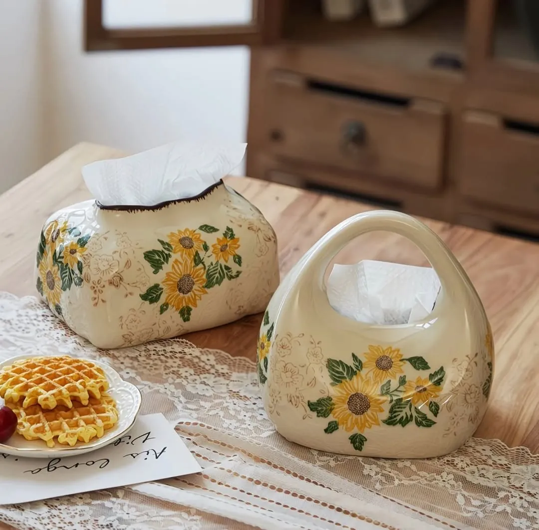 Sunflower Ceramic Tissue Box
