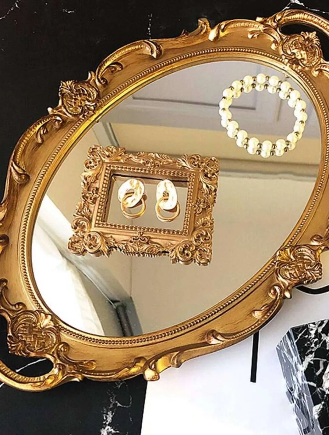 Vintage Pink Decorative Mirror
