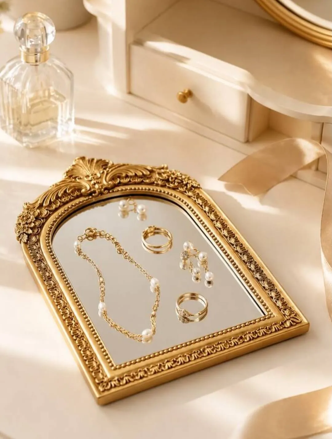 Vintage Pink Decorative Mirror