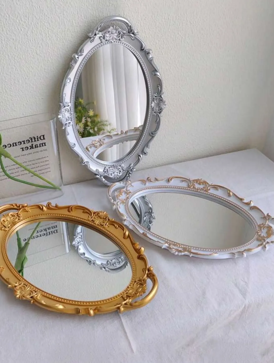 Vintage Pink Decorative Mirror