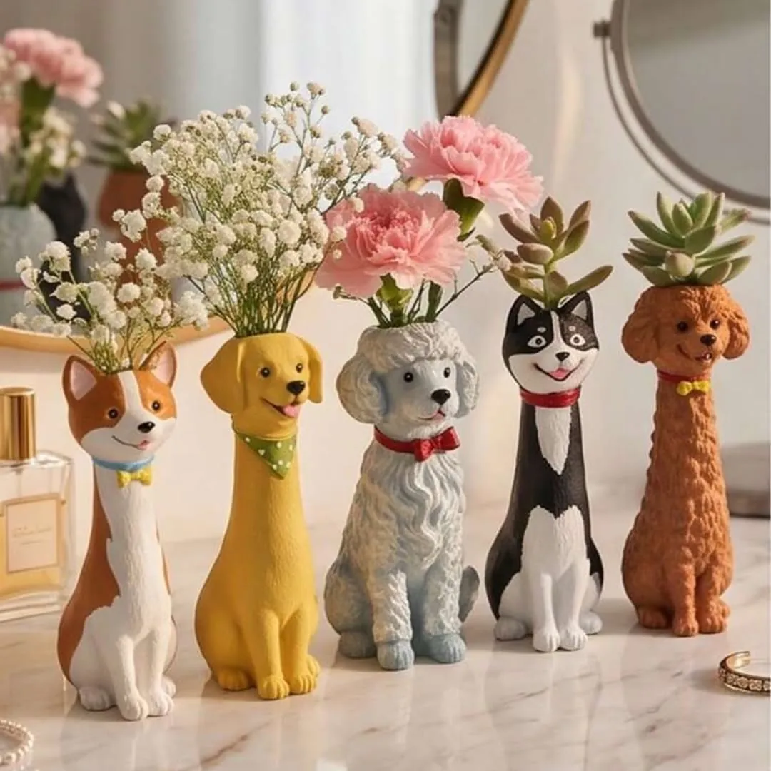 Cat-Shaped Decorative Vases