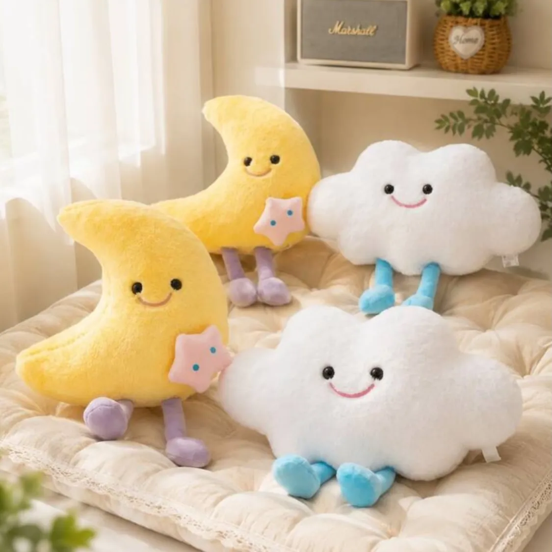 Decorative Plush Pillows (Cloud, Star, Moon)