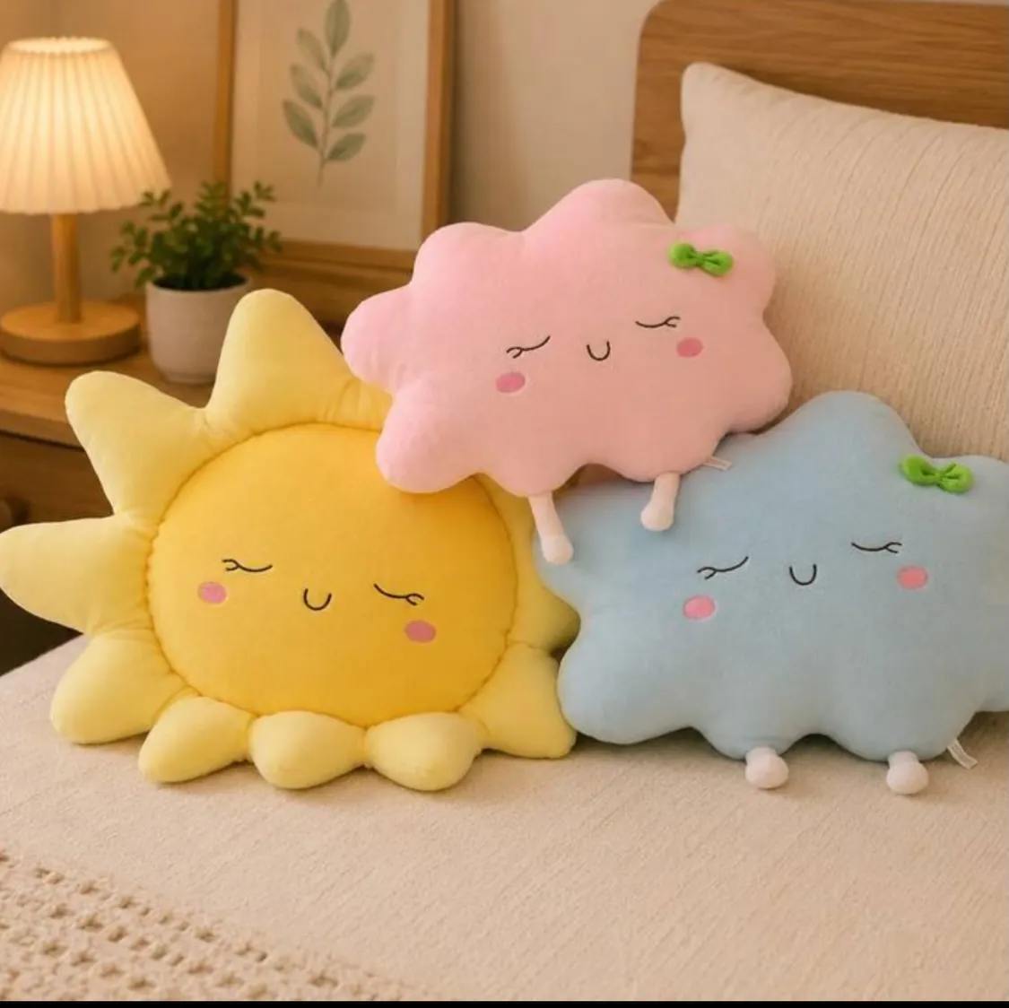Decorative Plush Pillows (Cloud, Star, Moon)