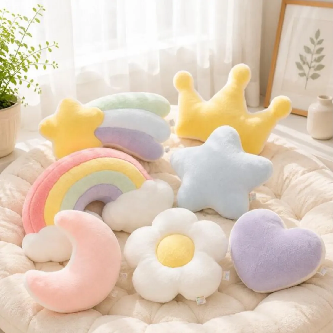 Decorative Plush Pillows (Cloud, Star, Moon)