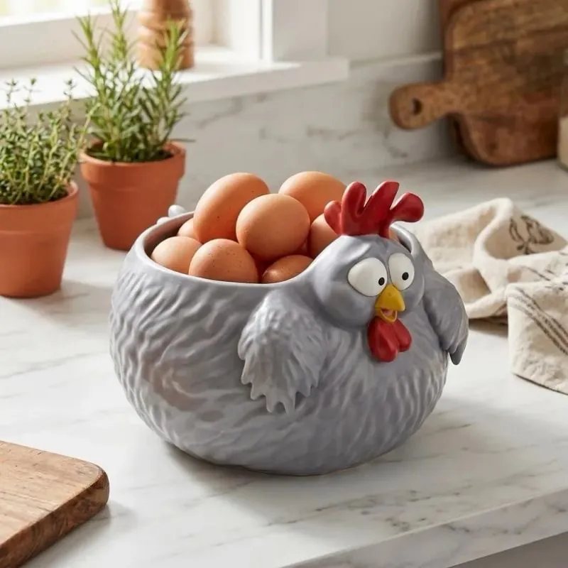 Metal Egg Basket with Lid