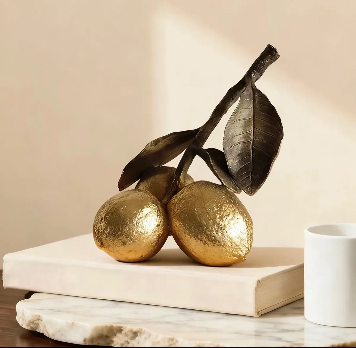 Decorative Golden Fruit Ornament