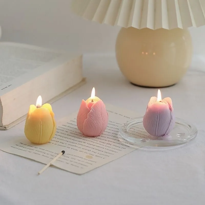 Tulip-Shaped Scented Candles
