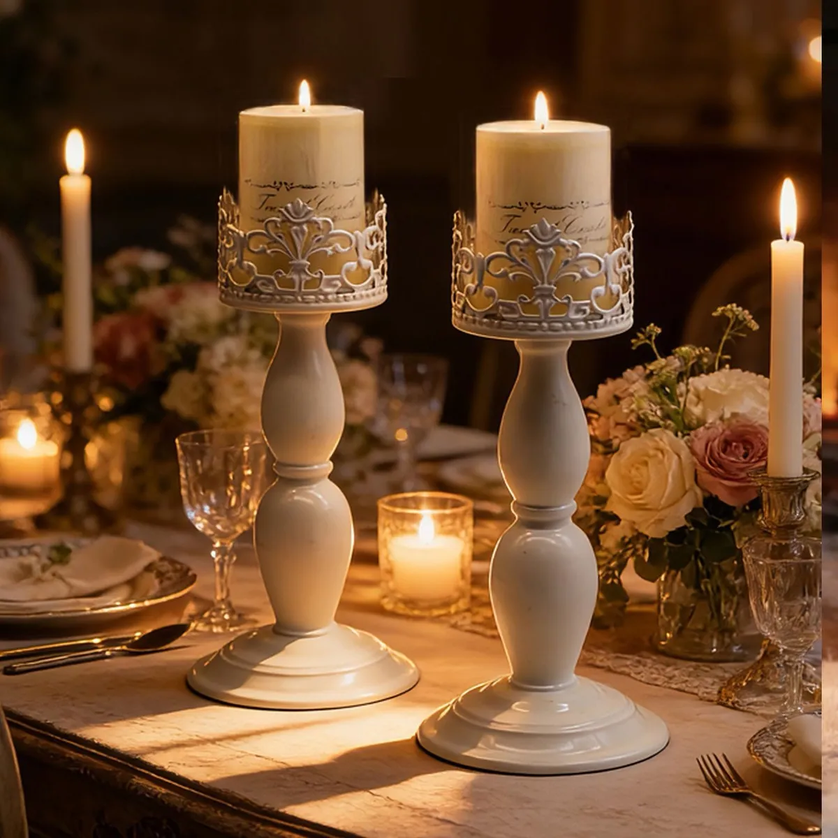 Frosted Pink Candle Holder