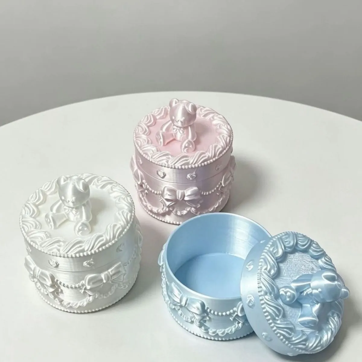 Floral Design Cotton Pad Storage Case