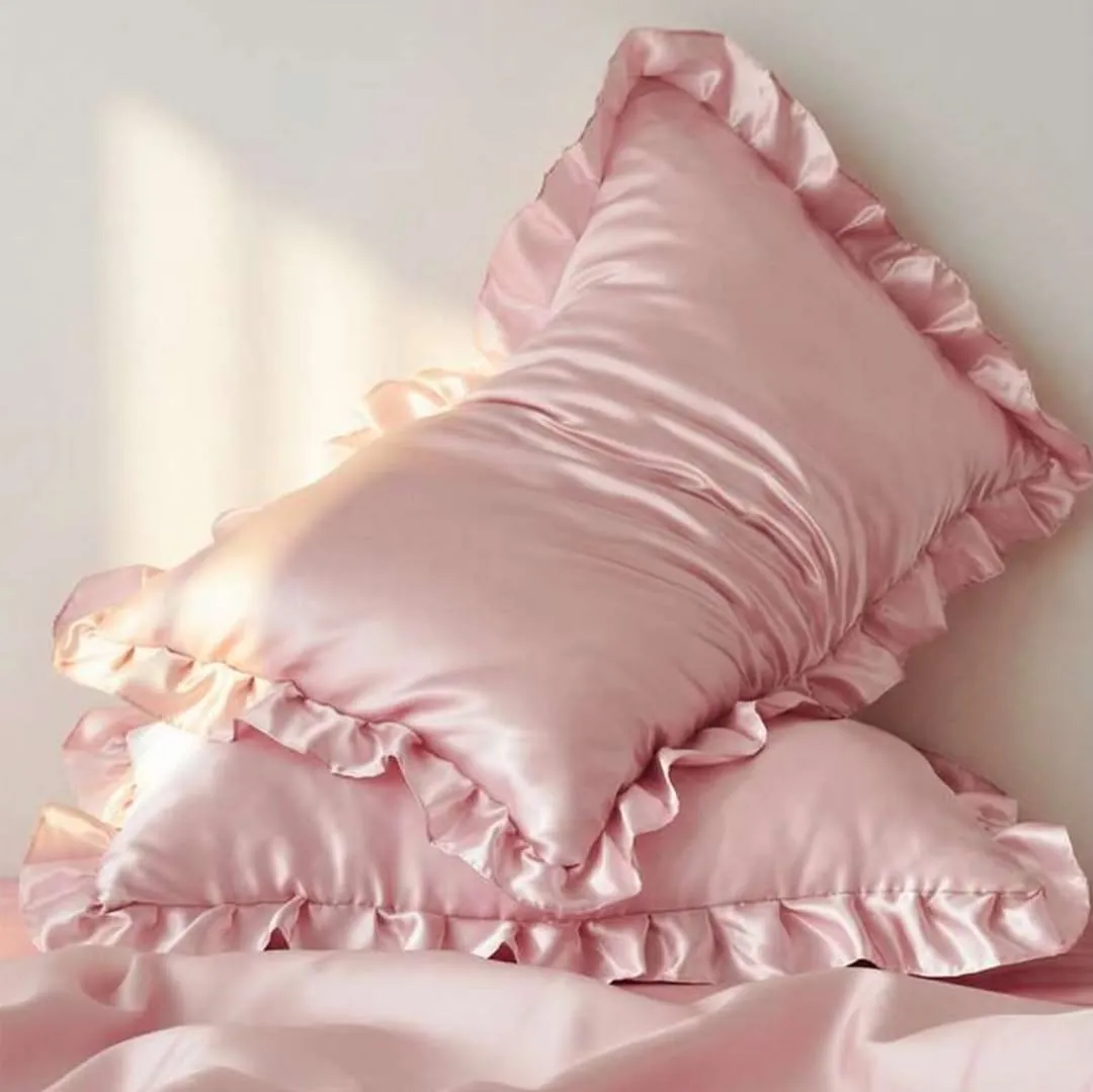 Satin Ruffled Pillowcases