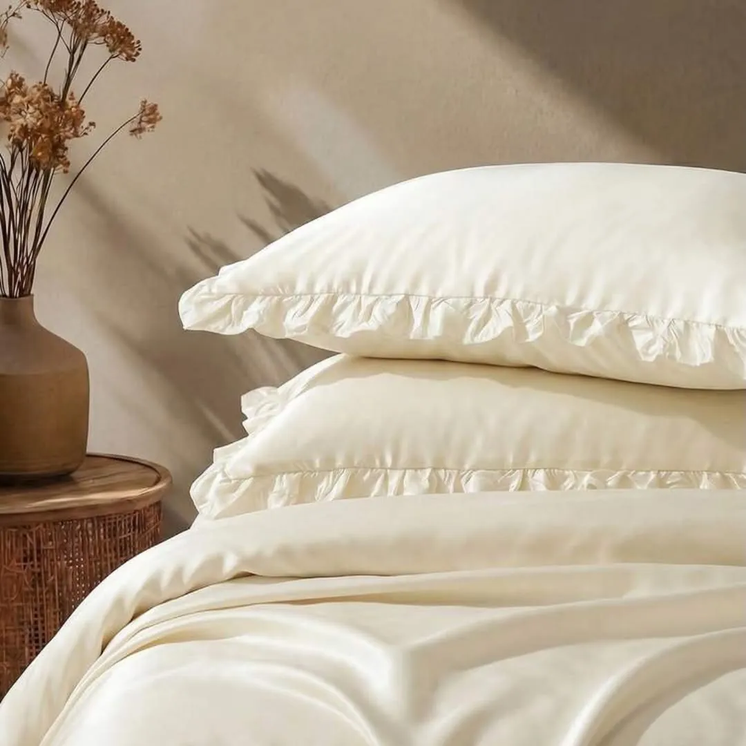 Satin Ruffled Pillowcases