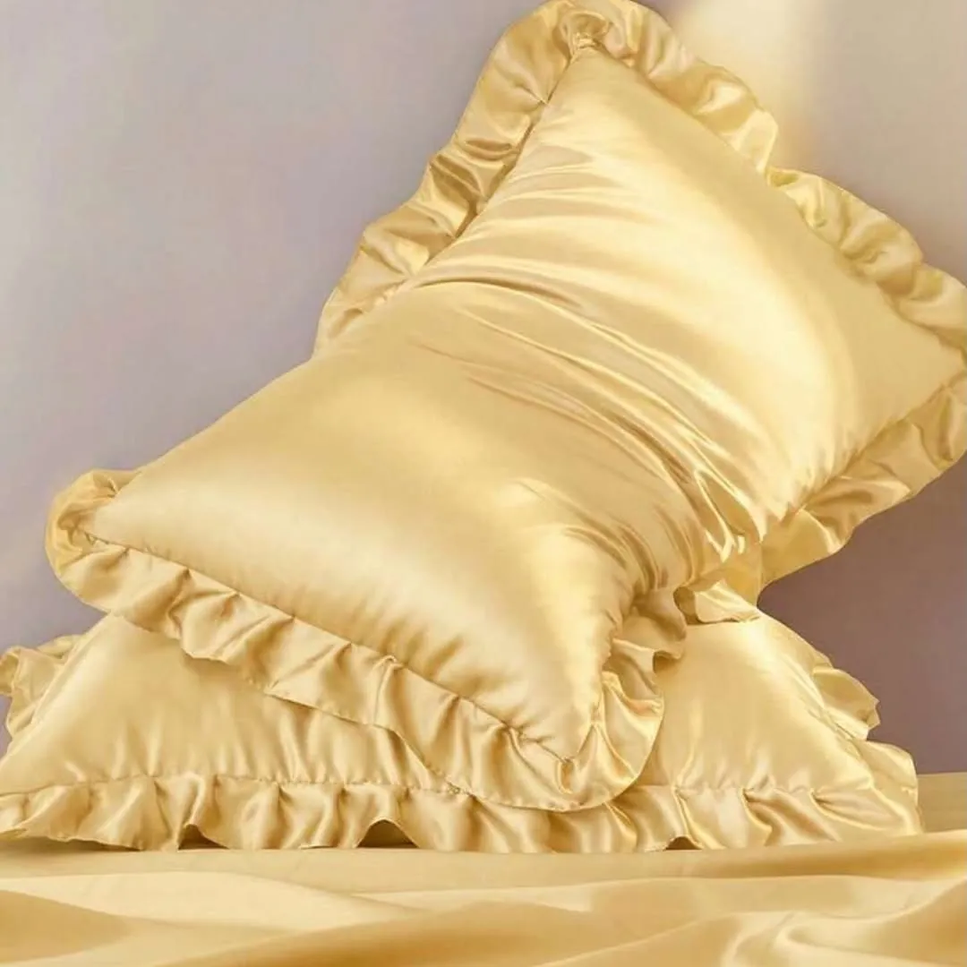 Satin Ruffled Pillowcases