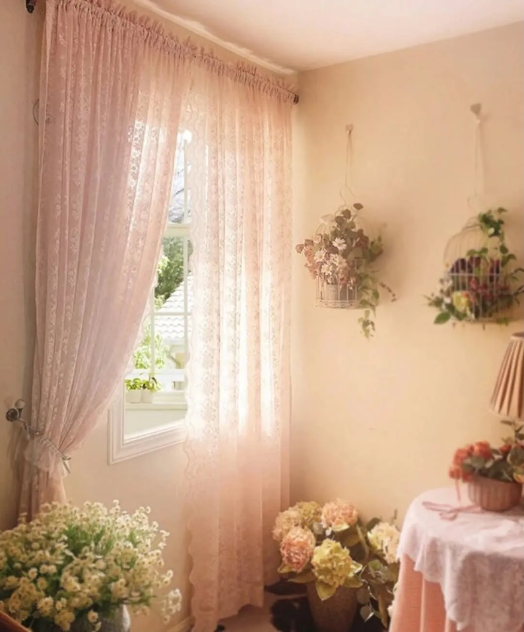 Butterfly Patterned Sheer Curtains