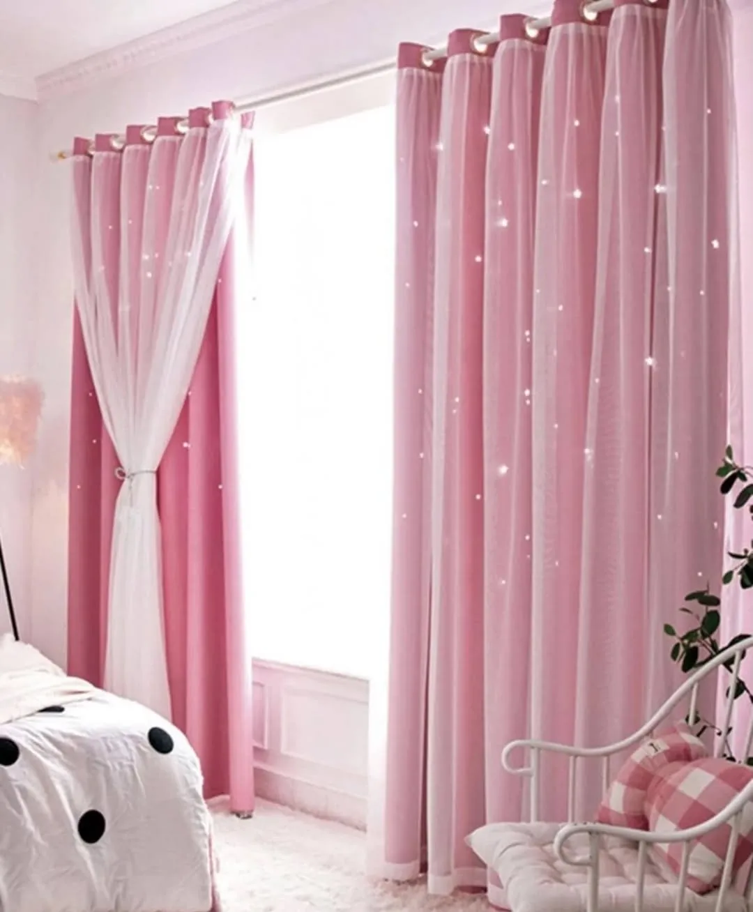 Butterfly Patterned Sheer Curtains