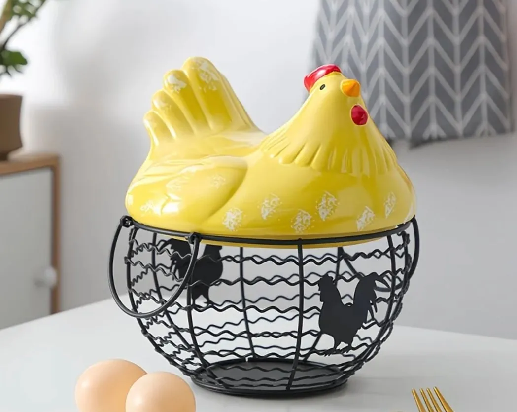 Chicken-Shaped Egg Basket