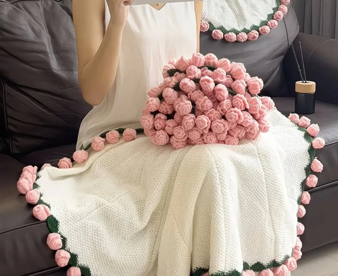 Crocheted Flower Bouquet