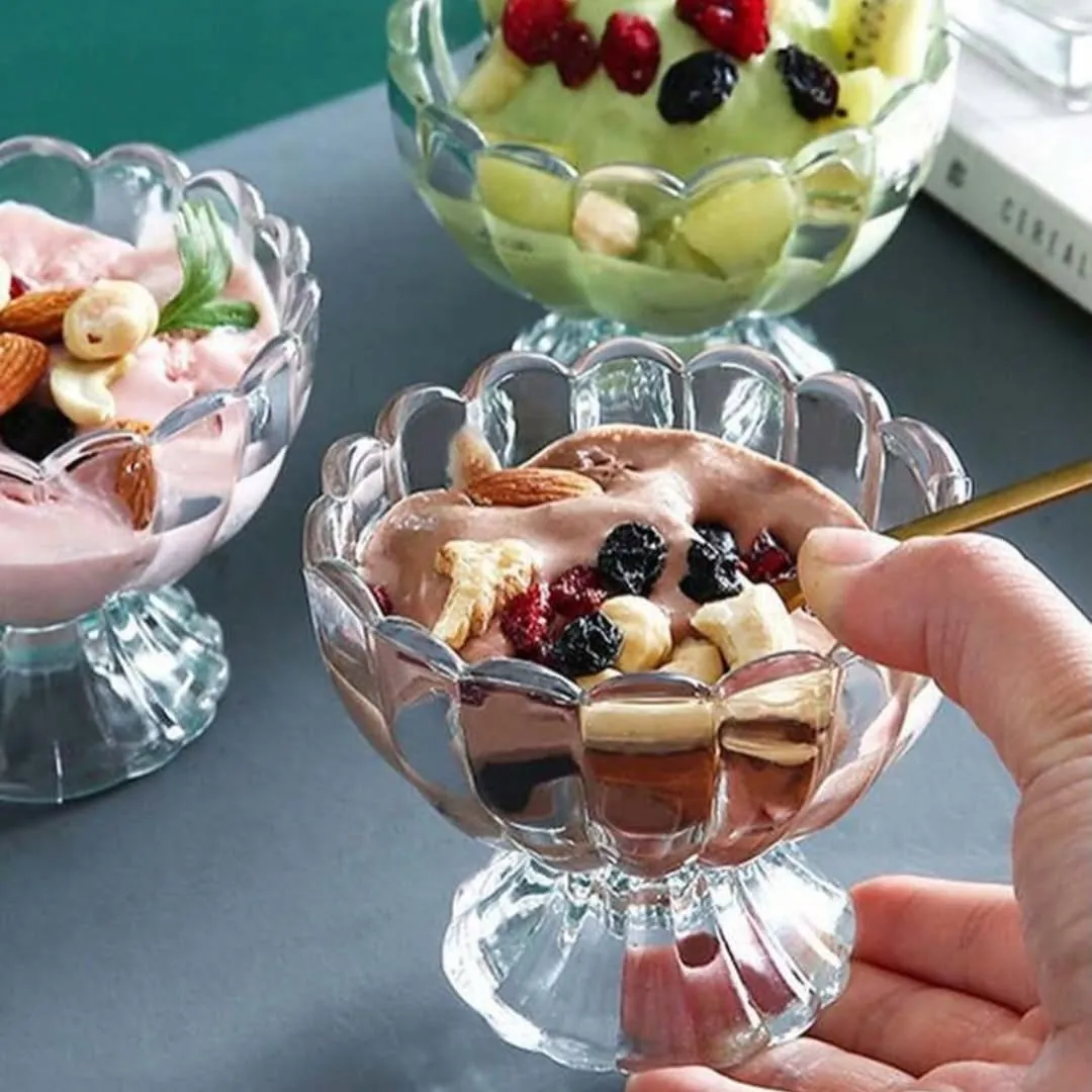 Flower-Shaped Dessert Bowls