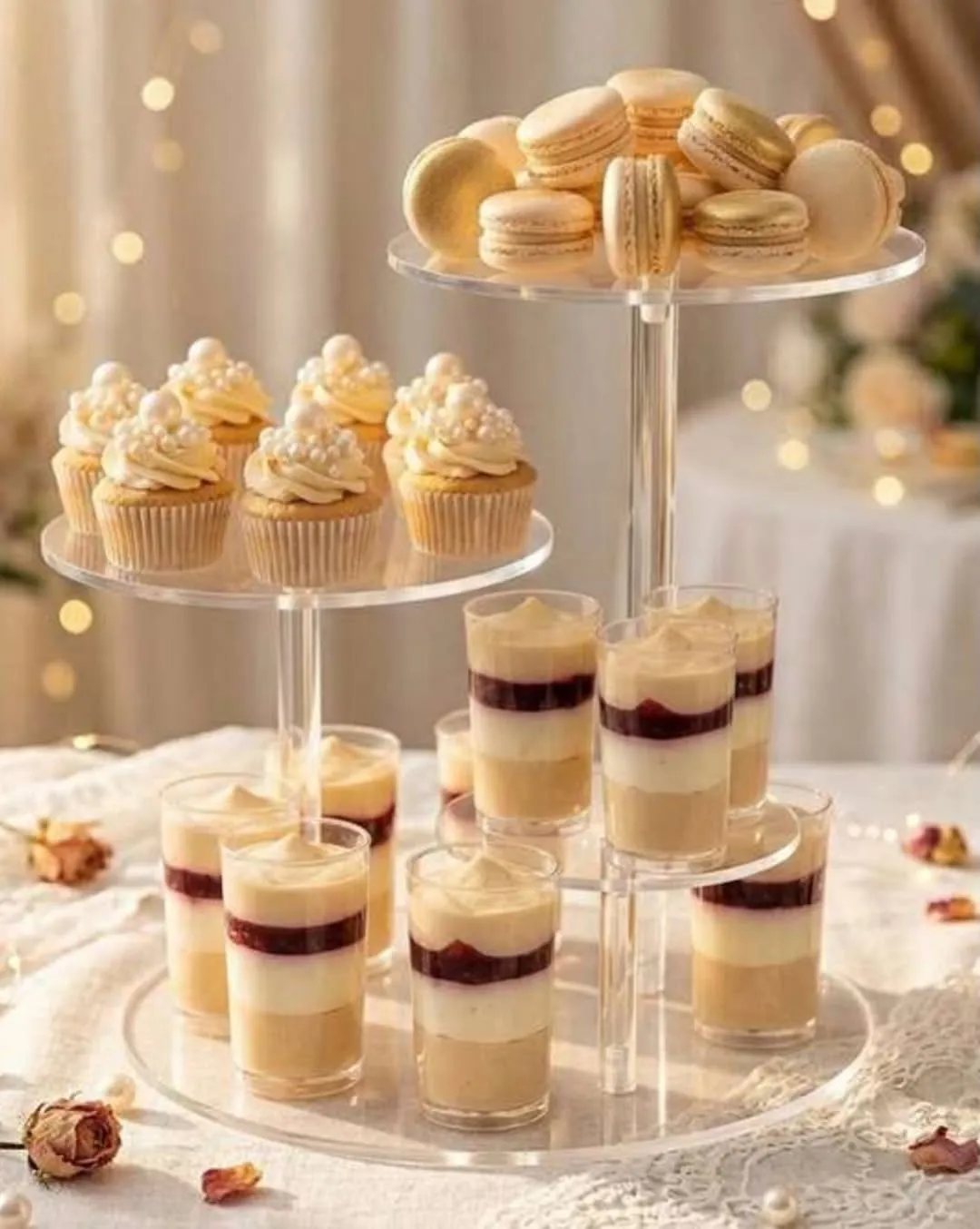 Tiered Bamboo Treat Stand