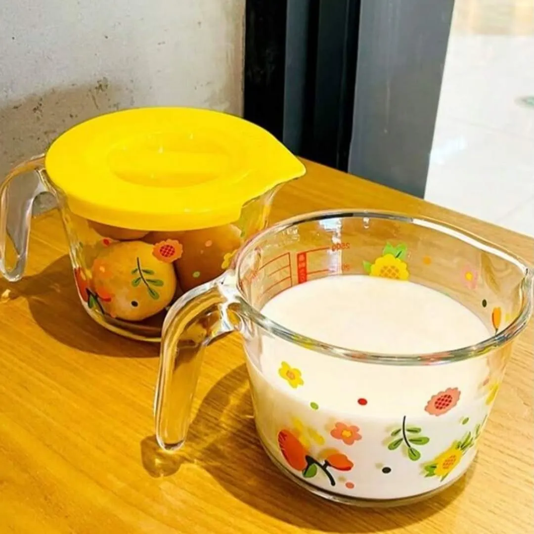 Decorative Glass Cups with Lids